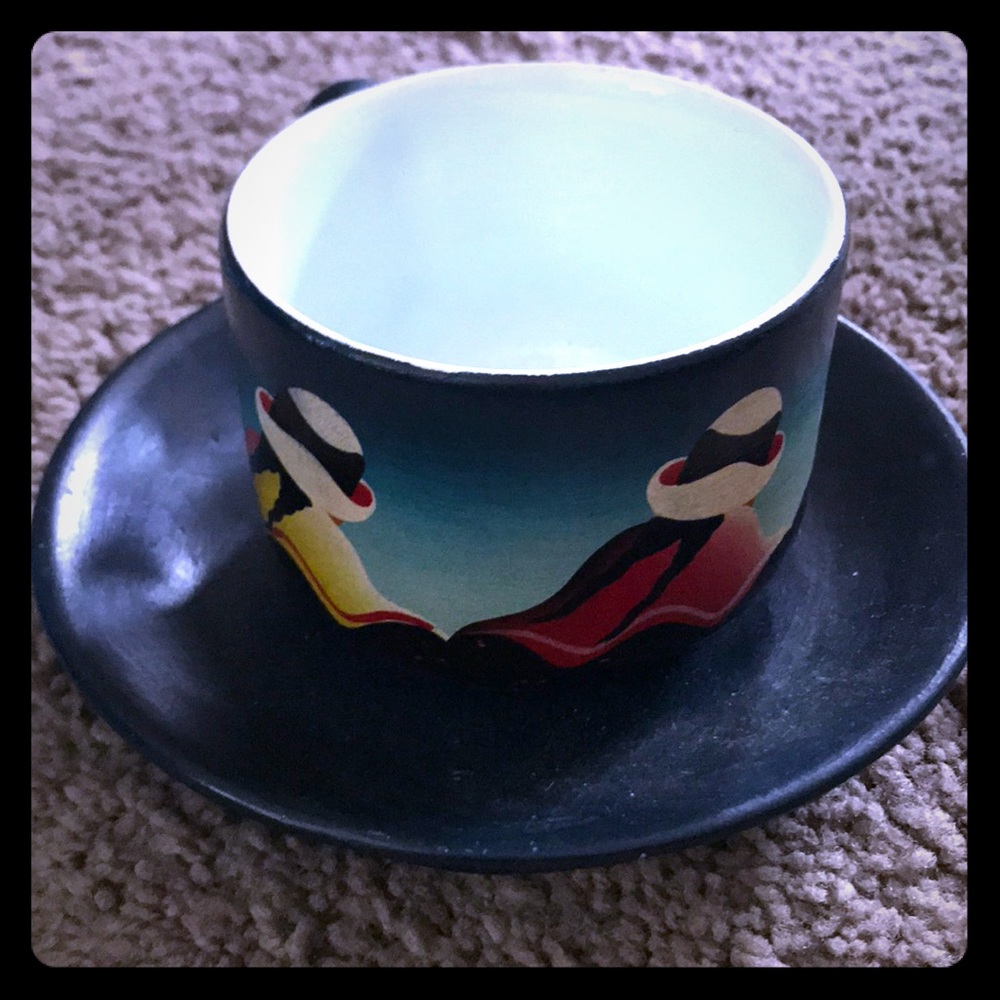 Beautifully painted cup and saucer
